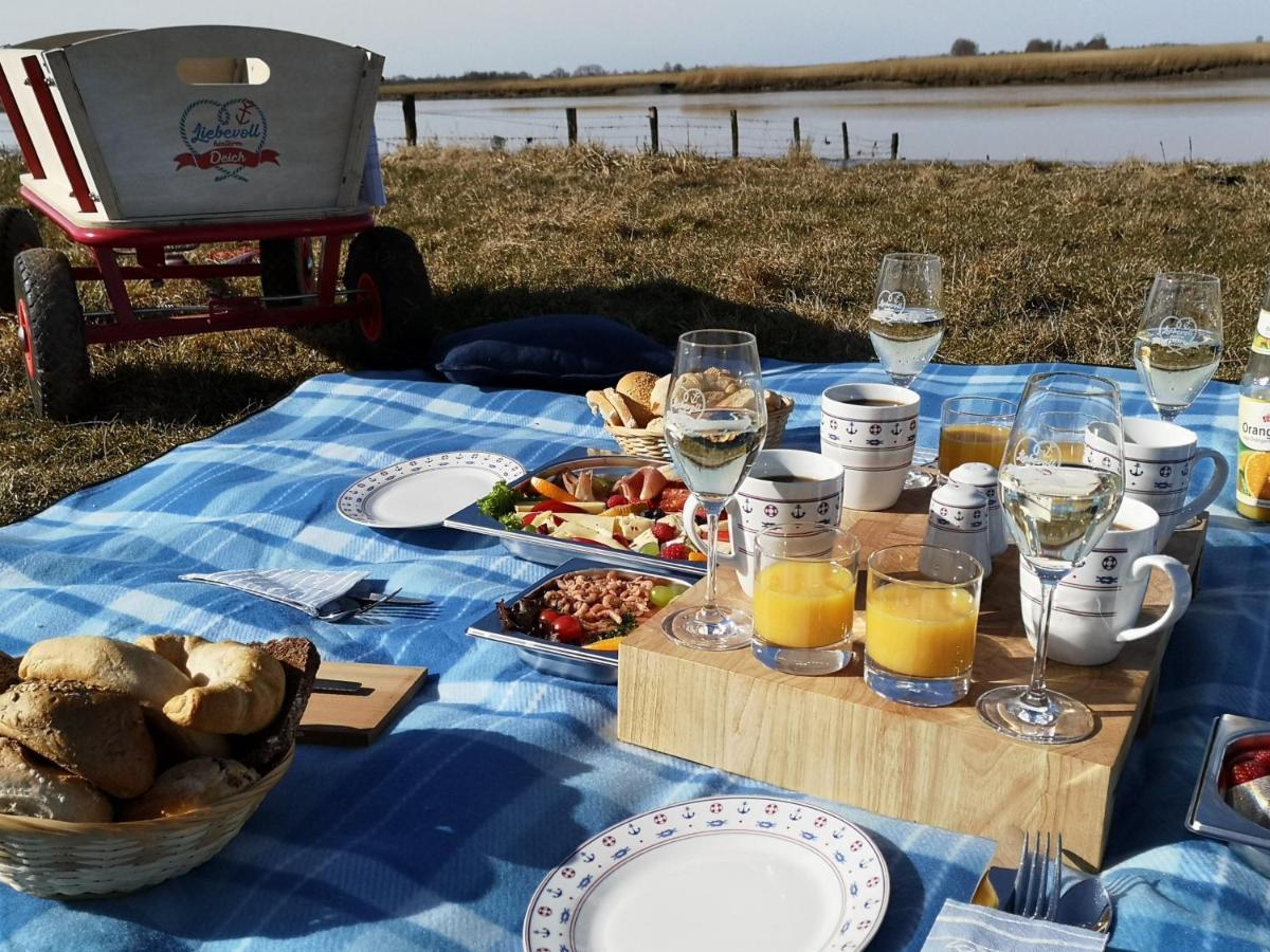 Liebevoll Hinterm Deich - Ferienwohnungen Lehe  Esterno foto